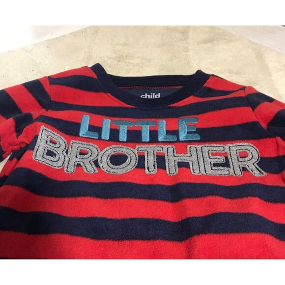 Child Of Mine Carters Toddler Little Brother Long Sleeve Striped Sweatshirt 18M - Picture 2 of 7